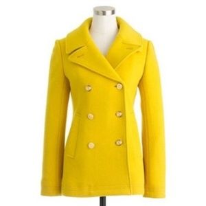J.Crew Majesty Peacoat Stadium Cloth 6T Yellow